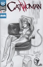 Viktor Kalvachev - Catwoman - Illustration originale