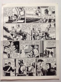 Comic Strip - Giordan Planche Originale 9 de Meteor 90 La Terre est Folle - Bd Artima 1960