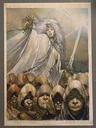 Juan Giménez - La Chaîne brisée, illustration couverture du roman de Marion Zimmer - Original Illustration