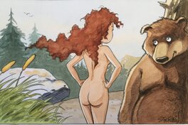 Philippe Sternis - Pyrénée et l’ours - Original Illustration