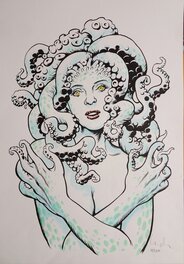 Erik Kriek - The girl with tentacles - Illustration originale
