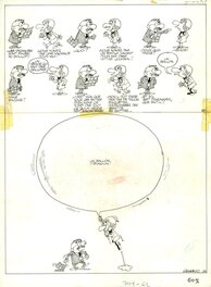 Serge Gennaux - 1978 - L'homme aux phylactères, "Ballon vole" - Planche originale