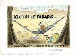 André Geerts - Ici, c'est le paradis - Original Illustration