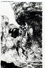 Thimothée Montaigne - Intégrale Troie, illustration Le cavalier du ciel - Illustration originale