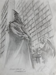 Alex Ross - "Nighthawk & Gargoyle" - Illustration originale