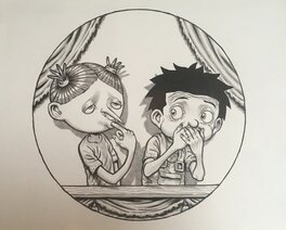 Relom - Andy & gina page titre de l'intégrale - Original Illustration