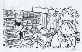 Max - Le magasin de bonbons - Illustration originale