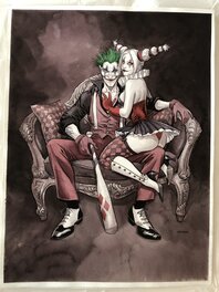 Illustration originale - Joker & H Quinn - Marini