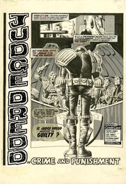 Brian Bolland - Brian Bolland's Judge Dredd splash 2000ad 86 pg 3 - Œuvre originale