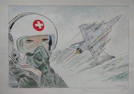 Albert Weinberg - Pilote Suisse - Original Illustration