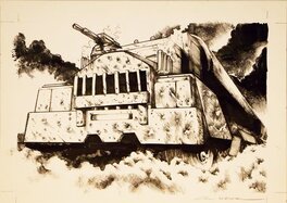 Carl Critchlow - 'Truck' by Carl Critchlow. Games Workshop / Dark Future / White Line Fever - Illustration originale