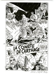 Antonio Lapone - (2012) Lapone - Freddy Lombard - La comète de Carthage - Hommage à Yves Chaland - Illustration originale