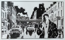 François Ravard - Nestor Burma dans le 12ème arrondissement - Original Illustration