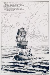 Planche originale - Cedroni, Blek le Roc, La pêche miraculeuse, planche n°75 de fin, Kiwi#321, 1982.