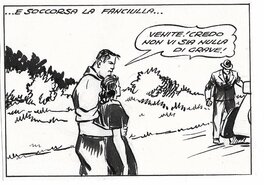 Carlo Cossio - Case solitaire de Dick Fulmine - Parution dans un n° inconnu de Albi dell'Audacia (casa editrice Vittoria) - Comic Strip