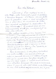 André Franquin - Lettre de Franquin à Pat Mallet - Œuvre originale