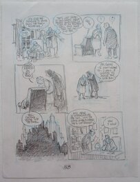 Will Eisner - Pencil page - The name of the game p. 88 - Planche originale