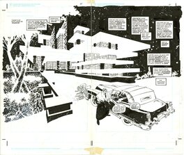 Illustration originale - Sin City Frank Miller - Family Values pgs.90/91