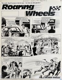 Mike White - Roaring Wheels_ACTION - Planche originale