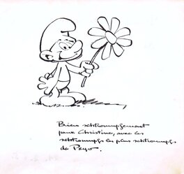 Peyo - Peyo: SCHTROUMPF - Illustration originale