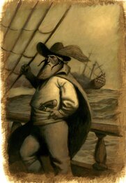 François Roca - Illustration originale de Roca : le pirate - Illustration originale