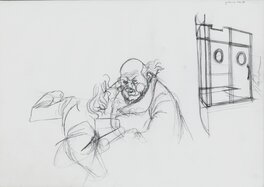 Yslaire - Le vicaire (2) - Crayonné pour SAMBRE - Œuvre originale