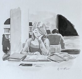 Bastien Vivès - Lectrice - Illustration originale