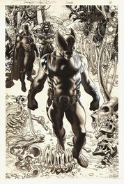 Simone Bianchi - Wolverine 52 p 22 SPLASH Black Panther & Storm - Comic Strip