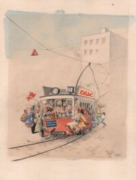 Cesc - Tranvia - Original Illustration