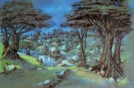 Ralph Bakshi - Bakshi Lord of the Rings Hobbiton Animation Cel - Original art
