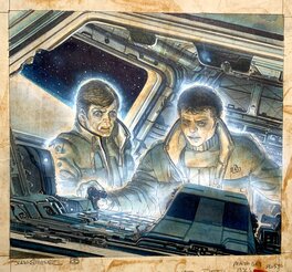 Juan Giménez - Star Trek Cover Illustration - Beam me up! - Couverture originale