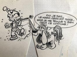Jean Roba - Boule et Bill en fête - Original Illustration