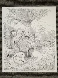 François Gomès - Sieste dans les ruines du dragon - Original Illustration