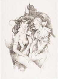 José González - Vampirella and Pendragon - Illustration originale
