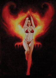 Illustration originale - Night of the Phoenix  - (Jean Grey - X-Men)