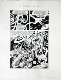 Jack Kirby - Planche de montage - Une aventure des Fantastiques- La saga du Surfer d'Argent. Page 30 - LUG 1973 - Œuvre originale