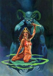 Esteban Maroto - Dejah Thoris- Princess of Mars -ERB Fantasy Cover - Illustration originale