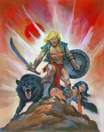 Régis Moulun - Gunthar warrior of the lost world - Illustration originale