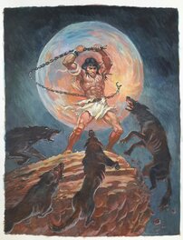 Régis Moulun - Conan La Chose dans la Crypte - Original Illustration