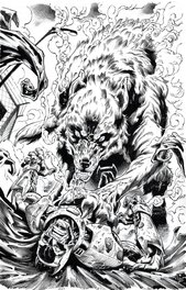 Brian Level - Batman Vs. Bigby: A Wolf in Gotham #3 - Illustration originale
