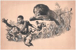 Ted Kearon - Lion - Illustration originale