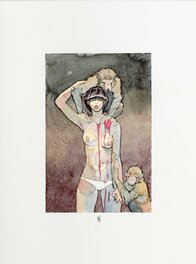 Merwan - La femme au singe - Original Illustration