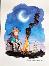 Yves Rodier - Tintin en Amérique - Illustration originale
