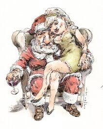 John Cuneo - 43- Mrs Claus - Original Illustration