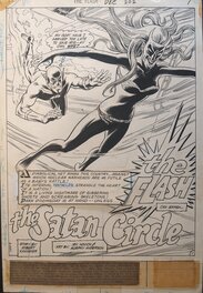 Irv Novick - The Flash (Vol. 1) #202, page 1 - The Satan Circle (title splash page) - Comic Strip