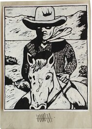 Pierre La Police - Cowboy - Illustration originale