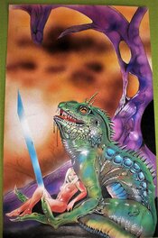Tais Teng - Macabros #62 - Lézard monstre - Dan Shocker - Couverture originale