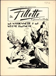 Edmond-François Calvo - Couverture Fillette - La Marionnette a la Mèche blanche - Original Cover