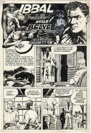 Antonio Sciotti - Ibbal, fratello delle belve - Parution dans le n° 25 de 1967 de la revue L'Uomo masherato (Fratelli) - Comic Strip