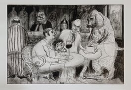 Nicolas De Crécy - Cafés moulus - Original Illustration